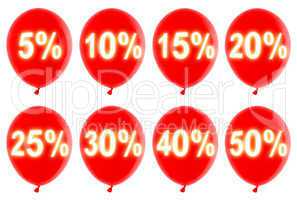 percent balloons