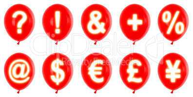 red balloons symbols