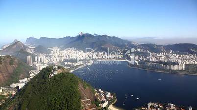Aerial view of Rio de Janeiro Brazil zoom