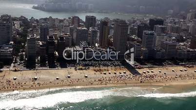Ipanema Beach aerial Rio de Janeiro Brazil helicopter flight