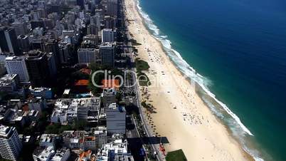 Ipanema Beach aerial Rio de Janeiro Brazil helicopter flight