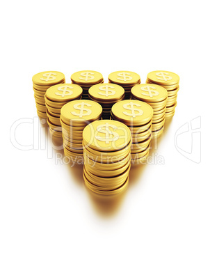 stack of dollar coins