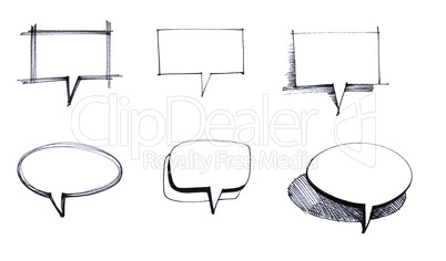 speech bubbles set