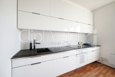 modern white kitchen interior