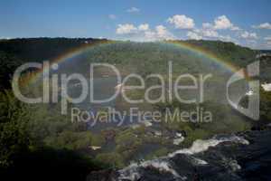 Rainbow over the Iguazu Falls