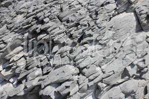 Erosion on coastline rock