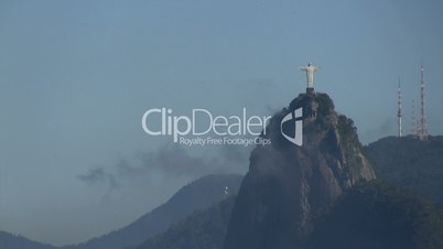 Christ the Redeemer monument in Rio De Janeiro Brazil,  time lapse