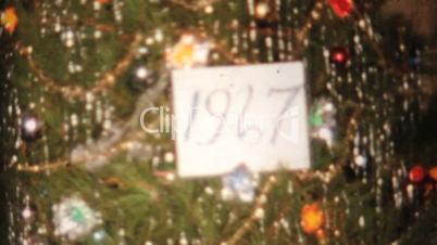 Christmas Tree Candle And Presents-1967 Vintage 8mm film