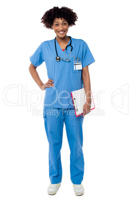 Full length portrait of young medical professional