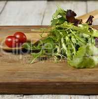 Salad Leaves And Tomatoes