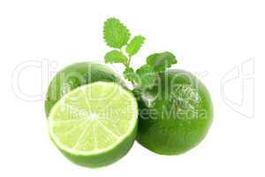 fresh lime with lemon balm