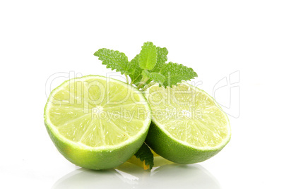 fresh lime with lemon balm