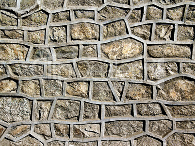 stone wall reinforced cement
