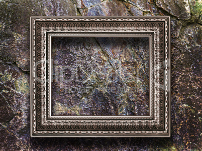 picture frame on a stone grunge background