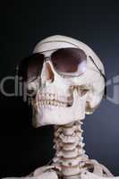 skeleton with sunglasses
