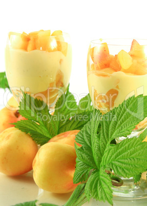 dessert with apricots