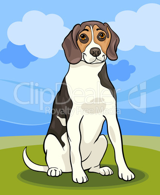 beagle dog cartoon illustration