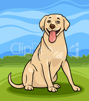 labrador retriever dog cartoon illustration