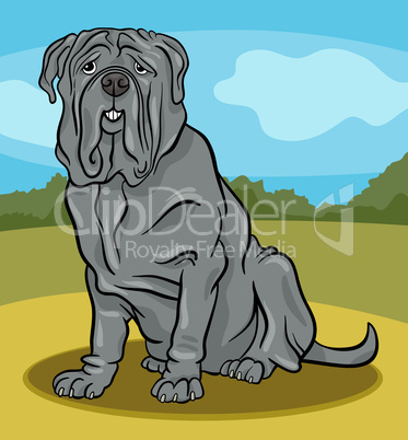 neapolitan mastiff dog cartoon illustration