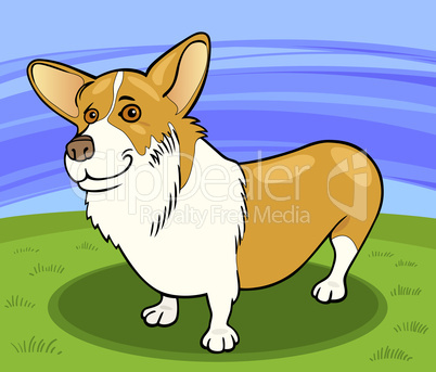 pembroke welsh corgi dog cartoon illustration