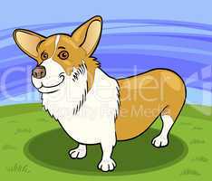 pembroke welsh corgi dog cartoon illustration