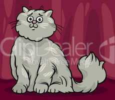 persian cat cartoon illustration