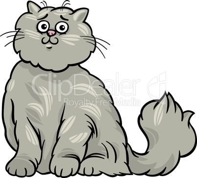 persian cat cartoon illustration