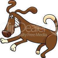 playful dog cartoon illustration