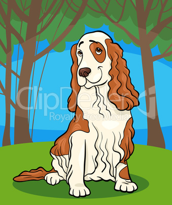 cocker spaniel dog cartoon illustration