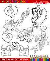 valentine cartoon themes for coloring