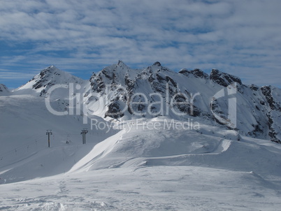 Ski Lift In The Pizol Region