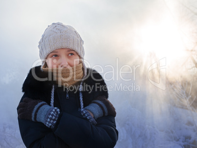 Winter portrait of the girl