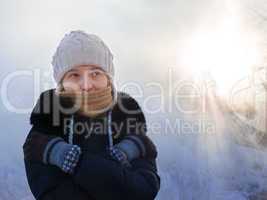 Winter portrait of the girl