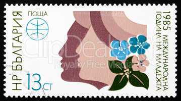 Postage stamp Bulgaria 1985 International Youth Year