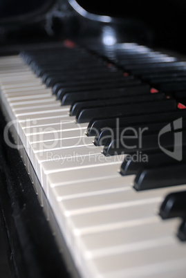 Black and white piano keys