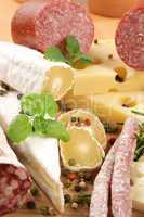 salami and cheese assortment