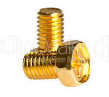 Two gold screw