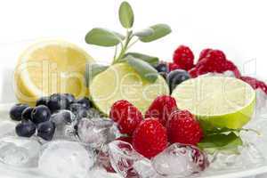 fruits on ice