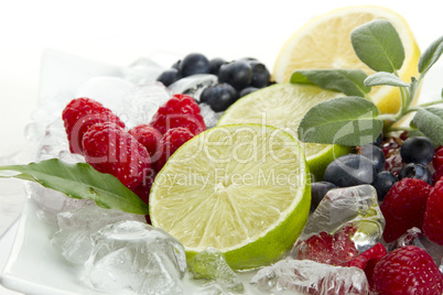 fruits on ice