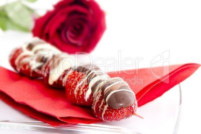 strawberries with chocolate