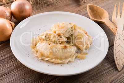 Pierogi.Polish dish .