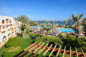 The beach with swimming pool at luxury hotel, Sharm el Sheikh, E