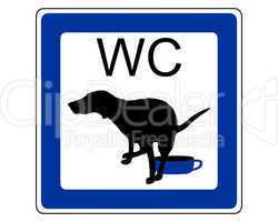 Schild Hunde WC