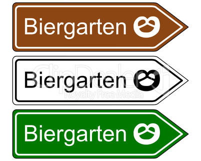 Wegweiser Biergarten