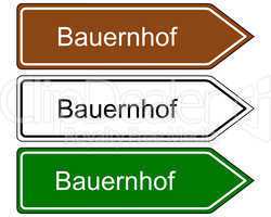 Schild Bauernhof