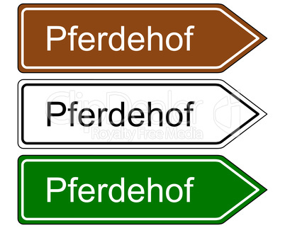 Wegweiser Pferdehof