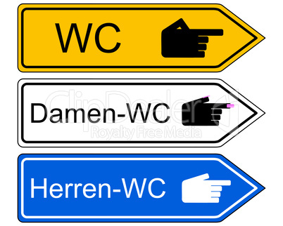 Wegweiser WC