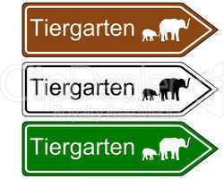 Wegweiser Tiergarten