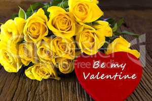 Großes Herz "Be my Valentine"