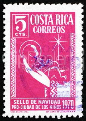 Postage stamp Costa Rica 1970 Christ Child and Star